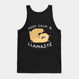 Keep Calm And Llamaste Pose 3 Tank Top